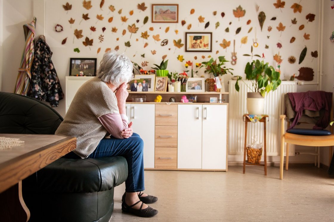 Bewohnerin in Ihrem Zimmer